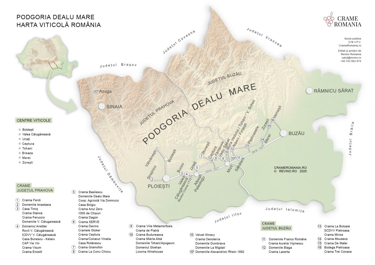 Harta Dealu Mare Crame Romania Revino feb 2025